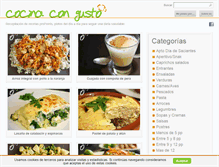 Tablet Screenshot of cocinacongusto.com